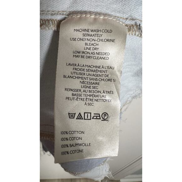 Pilcro Strapless Raw Seams Patchwork Denim Smocked Fit & Flare Mini Dress Small - Picture 12 of 13